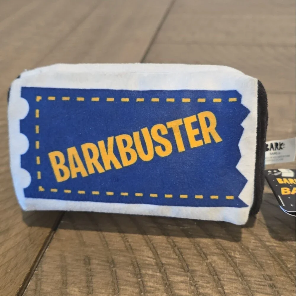 Bark Box Barkbuster Video Drool Intentions Plush Blue XS/S Dog Toy NWT